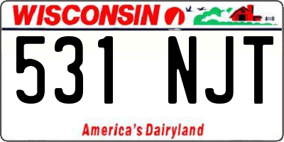 WI license plate 531NJT