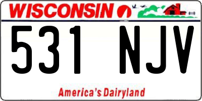 WI license plate 531NJV