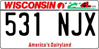 WI license plate 531NJX