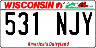 WI license plate 531NJY