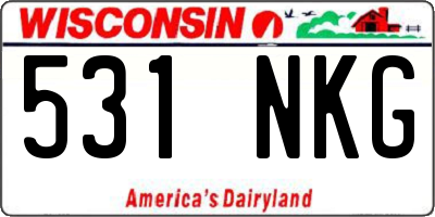 WI license plate 531NKG