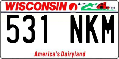WI license plate 531NKM