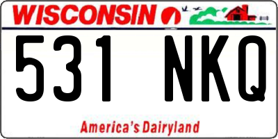 WI license plate 531NKQ