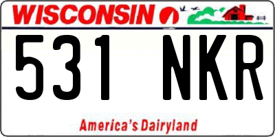 WI license plate 531NKR
