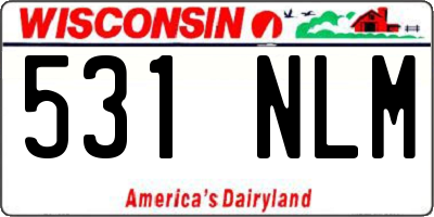 WI license plate 531NLM