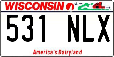 WI license plate 531NLX