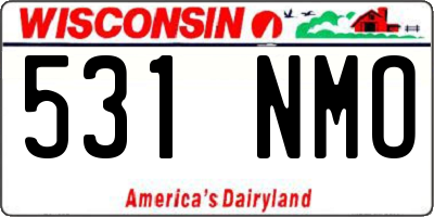 WI license plate 531NMO
