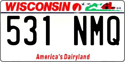 WI license plate 531NMQ