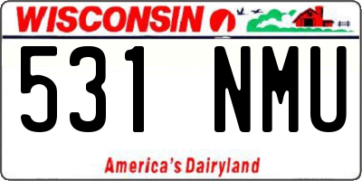 WI license plate 531NMU