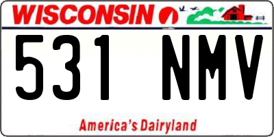 WI license plate 531NMV