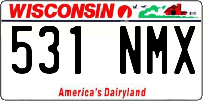 WI license plate 531NMX