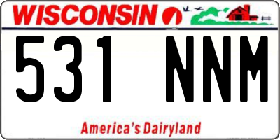 WI license plate 531NNM