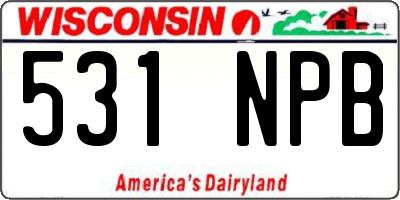 WI license plate 531NPB