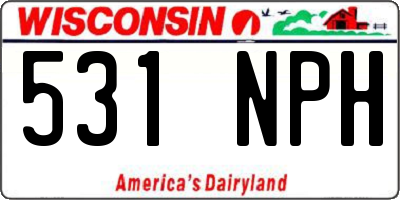 WI license plate 531NPH