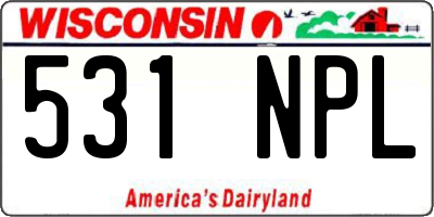 WI license plate 531NPL