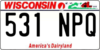 WI license plate 531NPQ