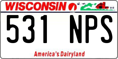 WI license plate 531NPS