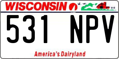 WI license plate 531NPV