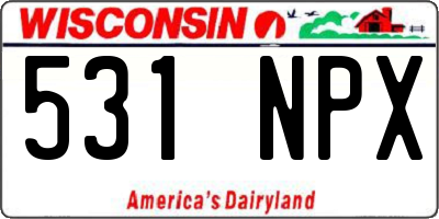 WI license plate 531NPX