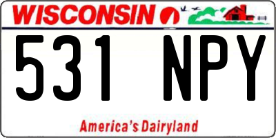 WI license plate 531NPY