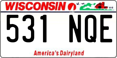 WI license plate 531NQE
