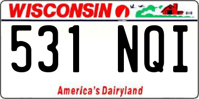 WI license plate 531NQI