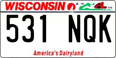 WI license plate 531NQK