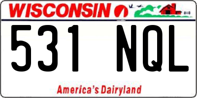 WI license plate 531NQL