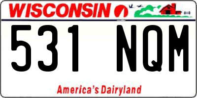 WI license plate 531NQM