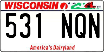 WI license plate 531NQN