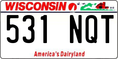 WI license plate 531NQT