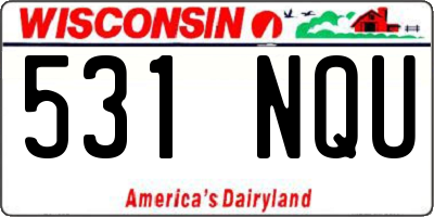 WI license plate 531NQU
