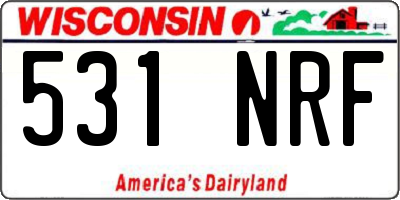 WI license plate 531NRF