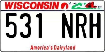 WI license plate 531NRH