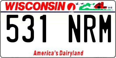 WI license plate 531NRM
