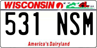 WI license plate 531NSM