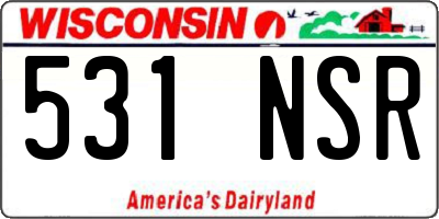 WI license plate 531NSR