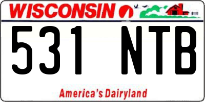 WI license plate 531NTB