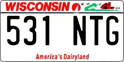 WI license plate 531NTG