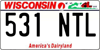 WI license plate 531NTL