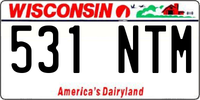 WI license plate 531NTM