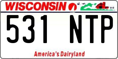 WI license plate 531NTP