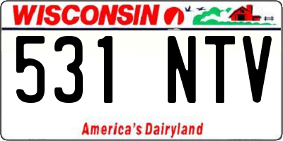 WI license plate 531NTV
