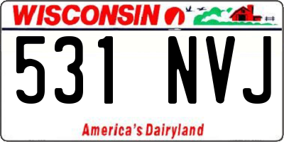 WI license plate 531NVJ