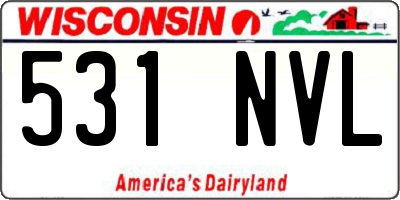 WI license plate 531NVL