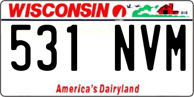WI license plate 531NVM