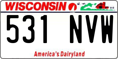 WI license plate 531NVW