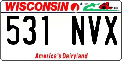 WI license plate 531NVX