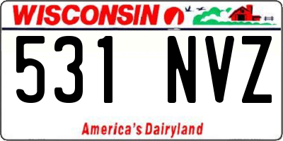 WI license plate 531NVZ