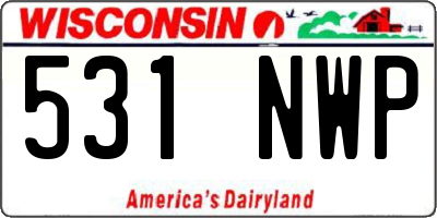 WI license plate 531NWP